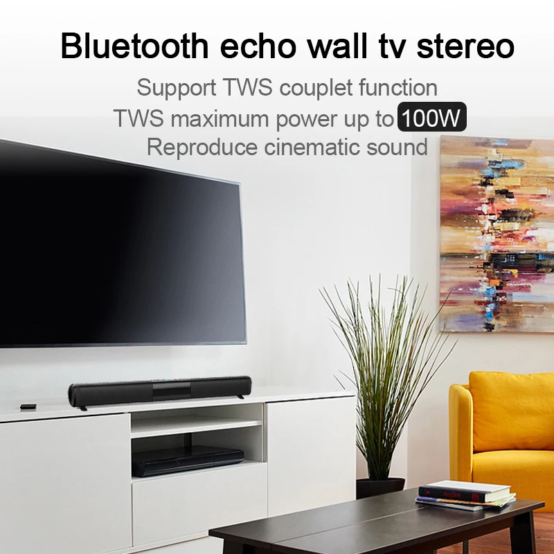 Настенный Саундбар для телевизора Echo проводной и беспроводной динамик с