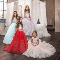 new year princess dress girls for formal party kids long flower dress for wedding evening clothing party prom ball gown 6 14t
