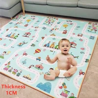 foldable cartoon baby play mat xpe puzzle childrens mat high quality baby climbing pad kids rug baby games mats brain game