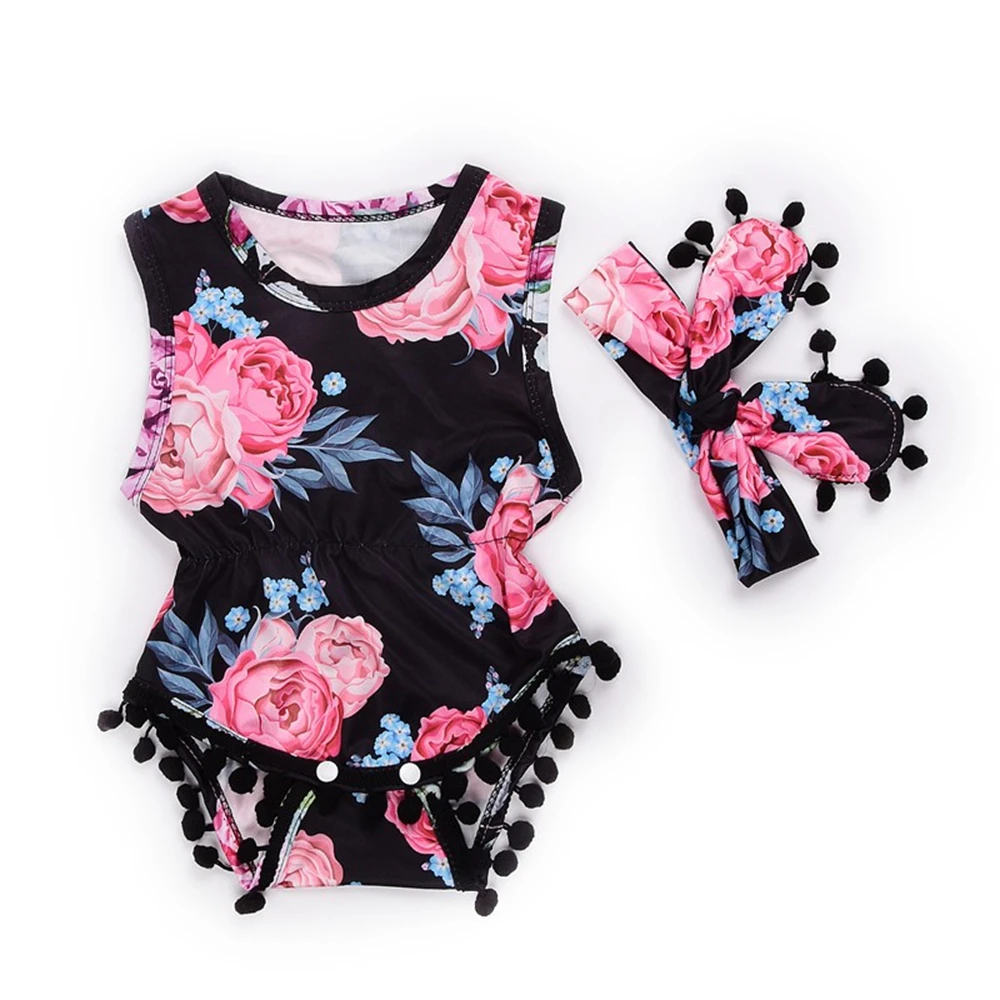 

Summer Baby Girl Clothes Set Floral Baby Bodysuits Girl Fashion New Born Baby Clothes 0 to 6 months Cotton Bodysuits for Infants