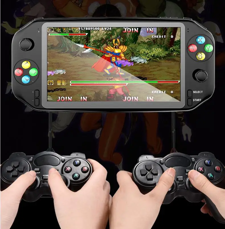 Портативная игровая консоль для PS1 game RS18 7 дюймов двойной джойстик контроллер TFCard