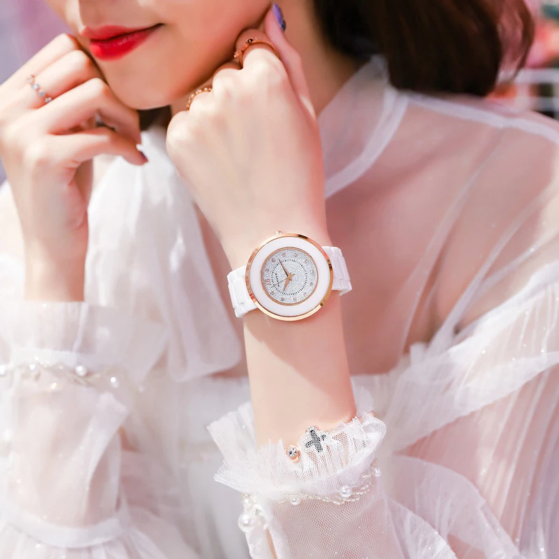 NAKZEN Quartz Watch for Women Life Waterproof Wristwatch Luxury Montre Femme Diamond White Watches Clock Casual Relojes De Mujer enlarge