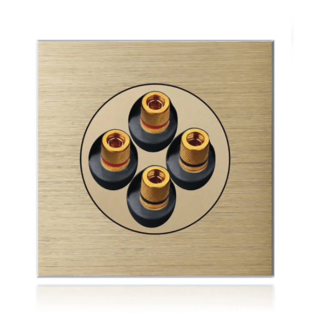 Karaoke Sound Speaker Audio Junction Connector Box Wall Plate Panel Terminal Block Banana Plug Seat Jacks Speakers | Обустройство