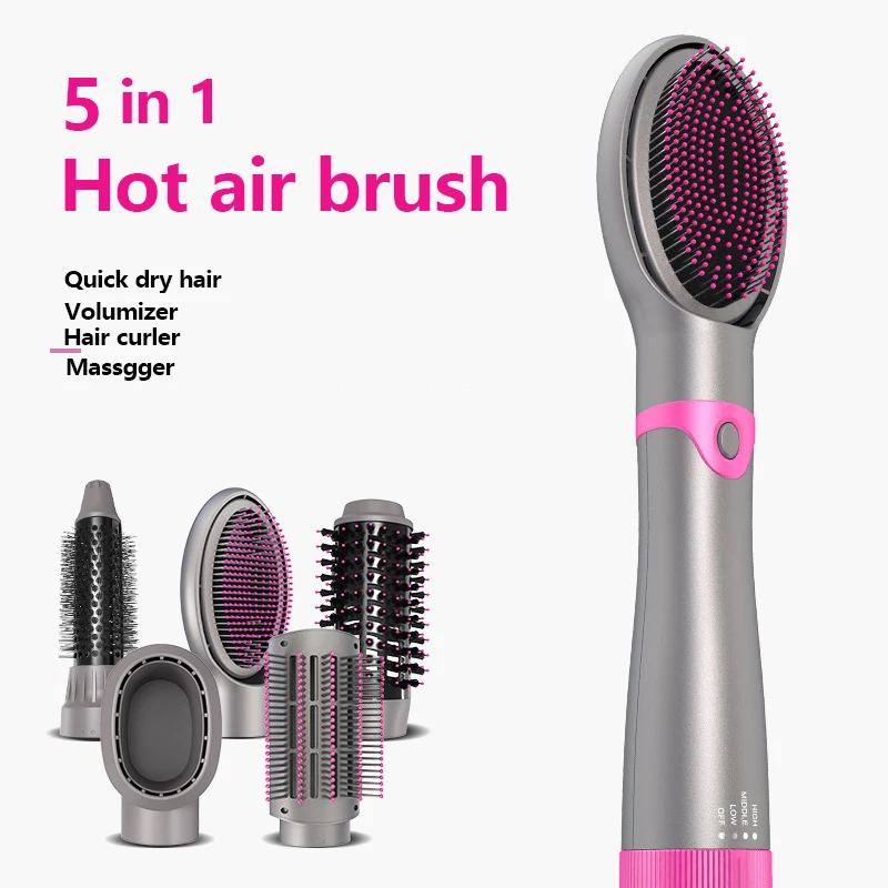 

5 in 1 One Step Hair Dryer Volumizer Brush Blow Dryer Styler for Rotating Hair Brush Curling Negative Ion Ceramic Blow Dryer