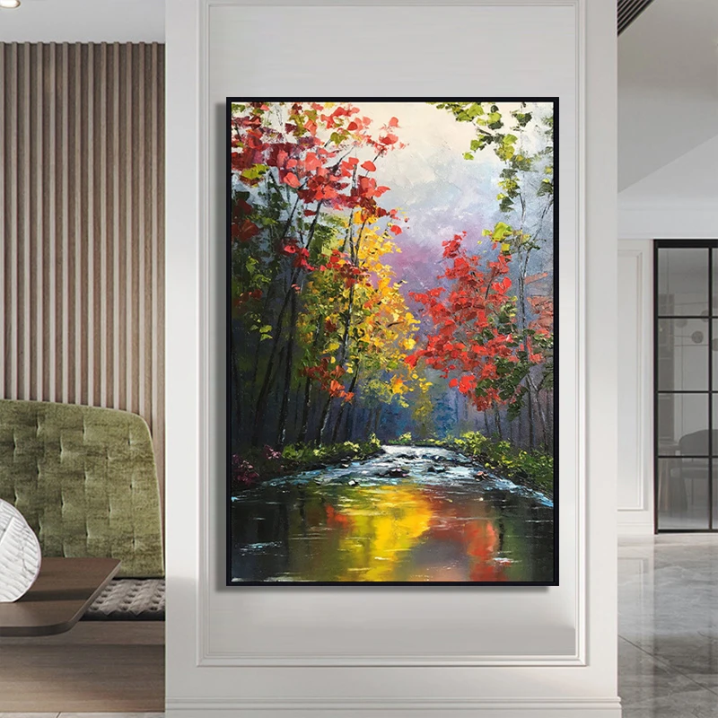 100% ручная роспись абстрактный пейзаж искусство Масляная живопись на холсте