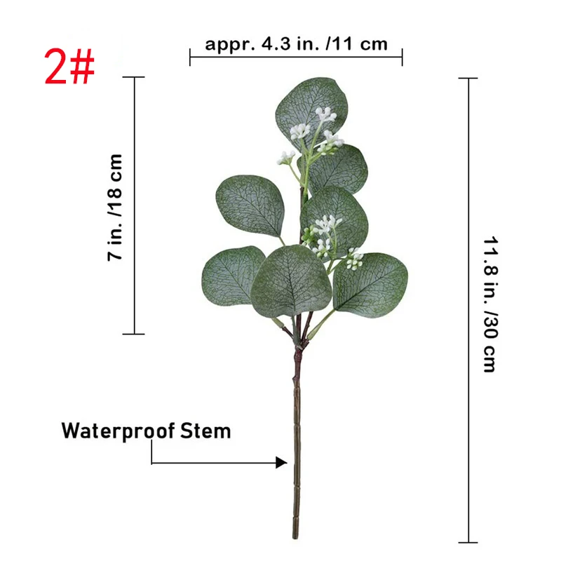 

5pcs artificial plant Eucalyptus eucalyptus fruit branches DIY making wreath accessories home holiday celebration decoration