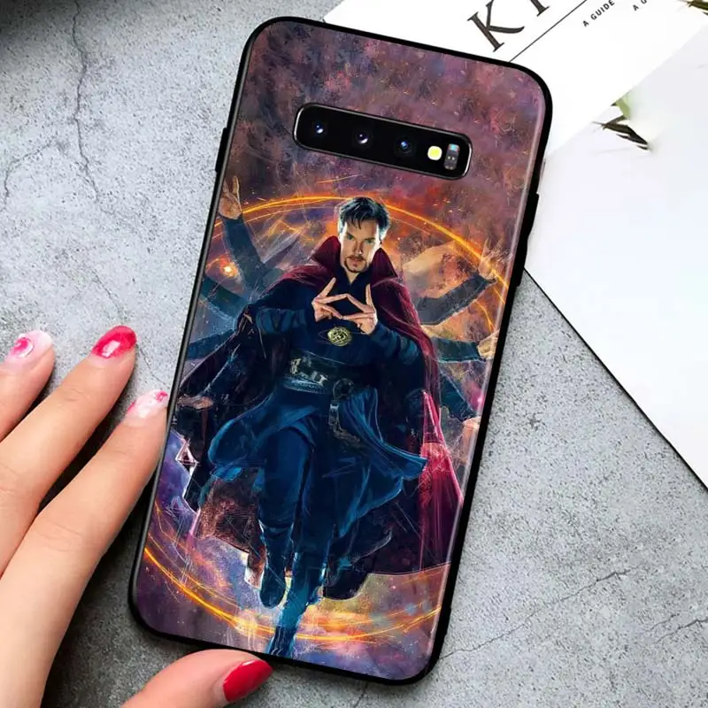 

Doctor Strange Marvel hero for Samsung Galaxy S21 Ultra Plus Note 20 10 9 8 S10 S9 S8 S7 S6 Edge Plus Black Soft Phone Case