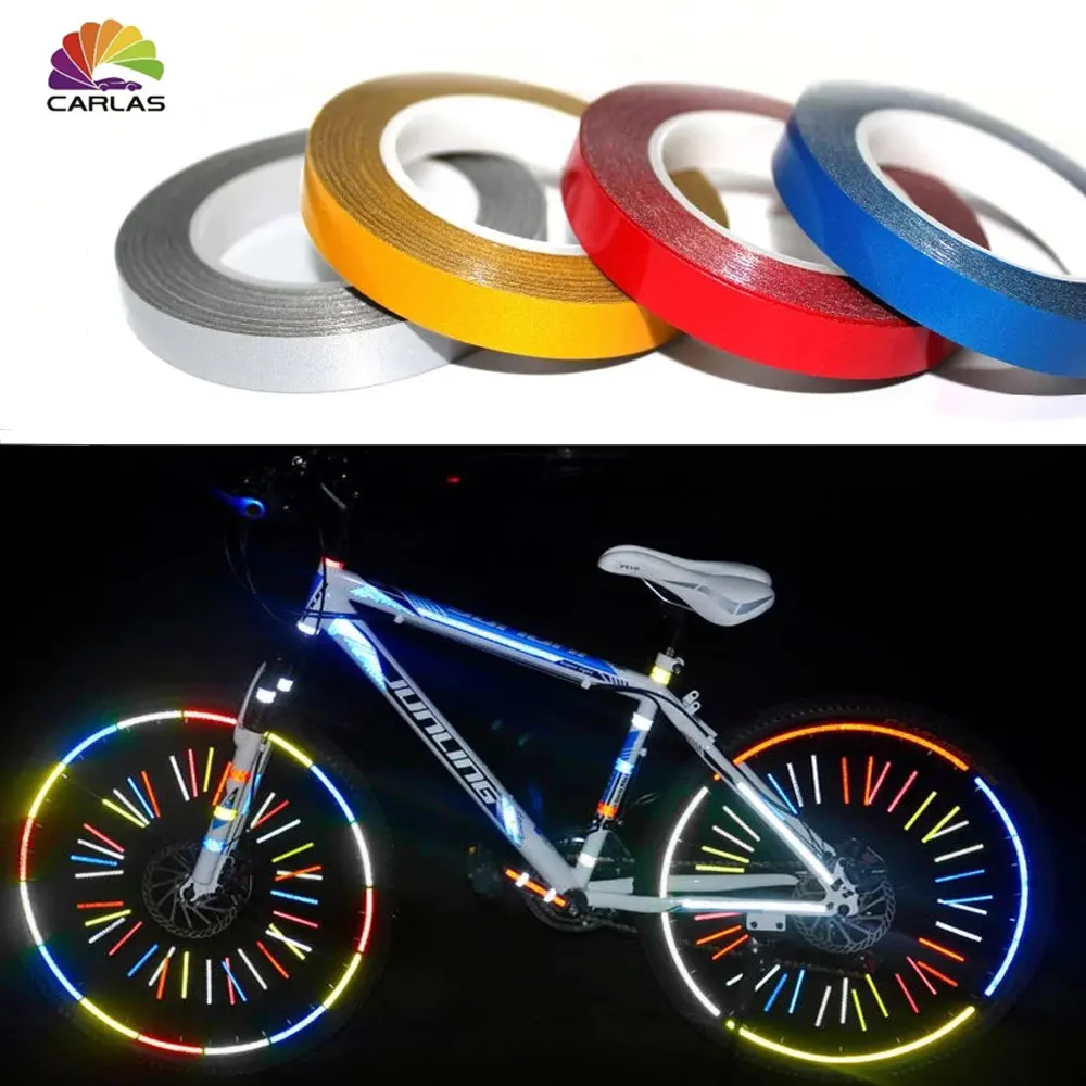 

1cm*9M Car Styling Reflective Tape DIY Stickers Automotive Car Body Motorcycle Wheel Hub Rim Stripe Decal Warning Safety