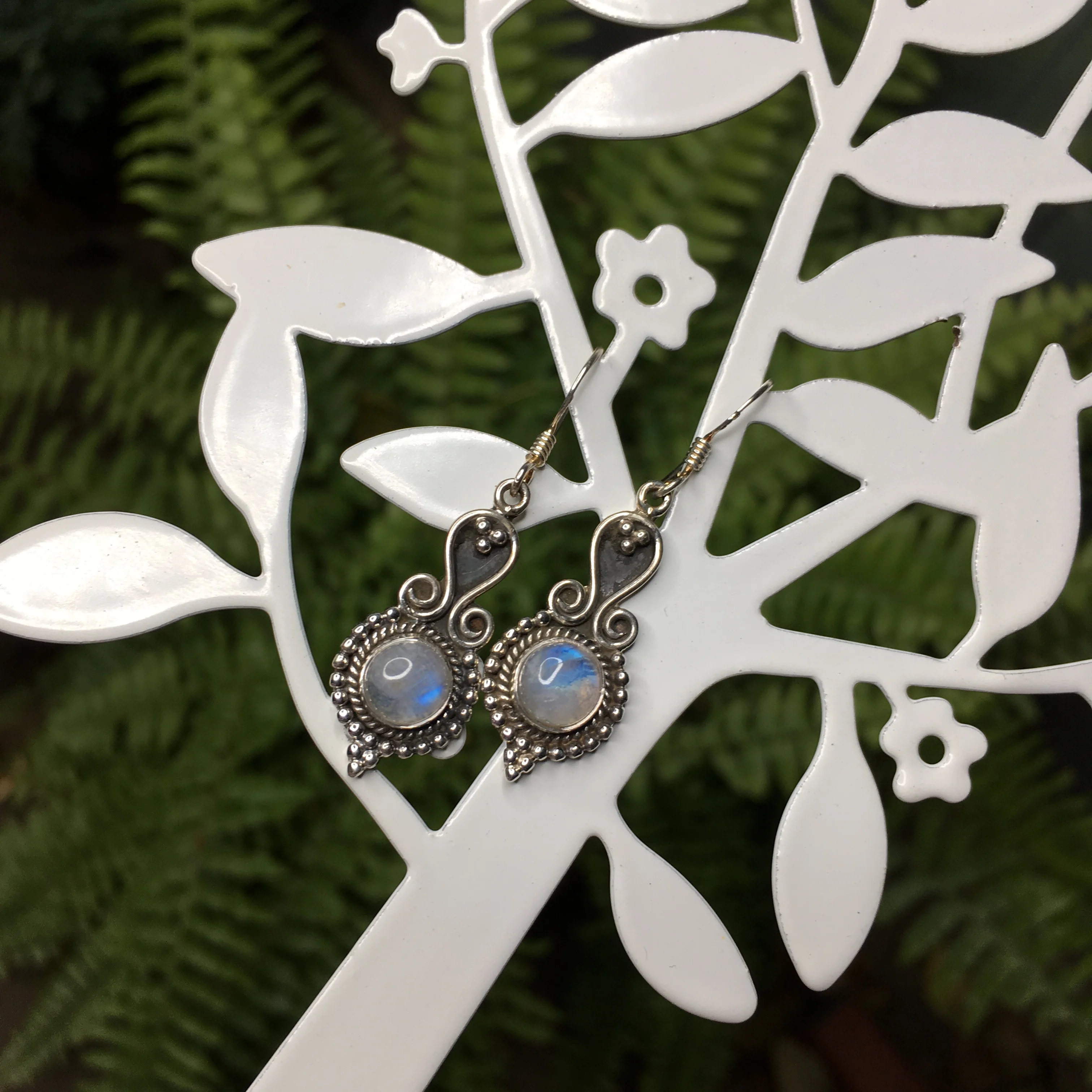 Гранат Лабрадорит лунный камень этнические милые серьги подвески 4