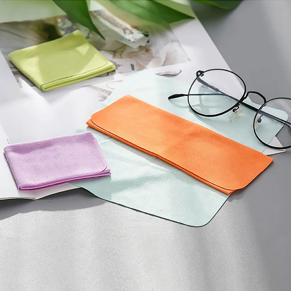 10 pcslots eyeglasses chamois glasses cleaner 150175mm microfiber glasses cleaning cloth for lens phone screen cleaning wipes free global shipping