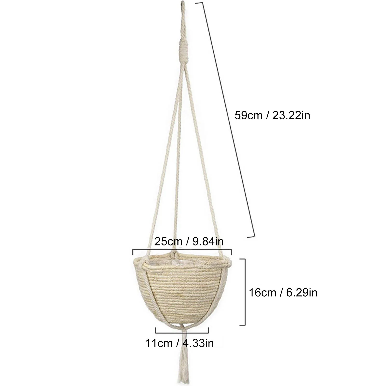 

Hanging Planters Natural Flower Pot Basket For Indoor Plants Balcony Gardening Decorative Accessories Utensil Supplies