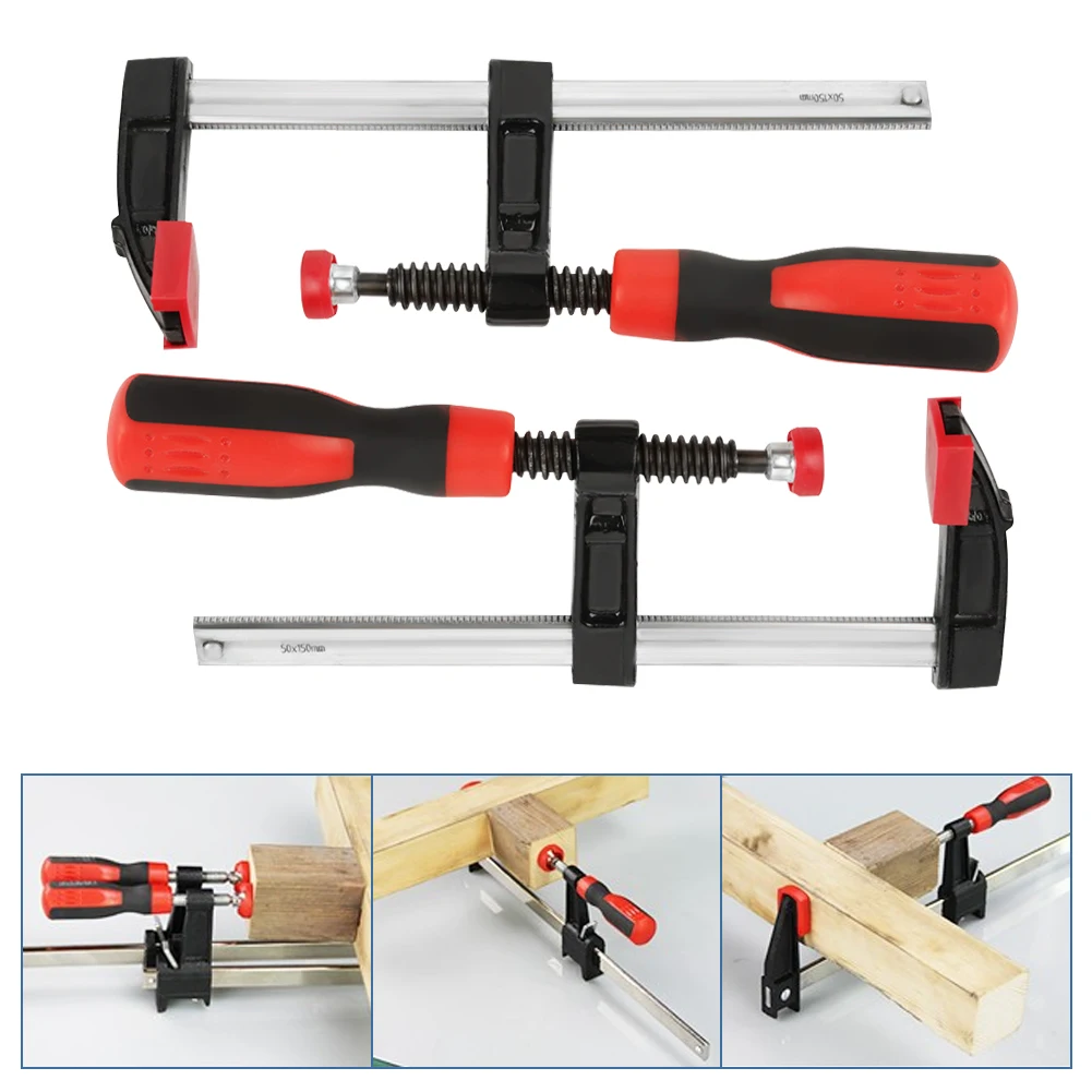 4 шт. сверхмощный F образный зажим для штанги деревообработки высокопрочный