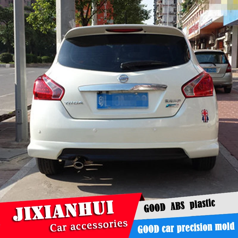 Спойлер для Versa 2011 2015 Nissan Tiida спойлер WXK из АБС пластика цвет заднего крыла
