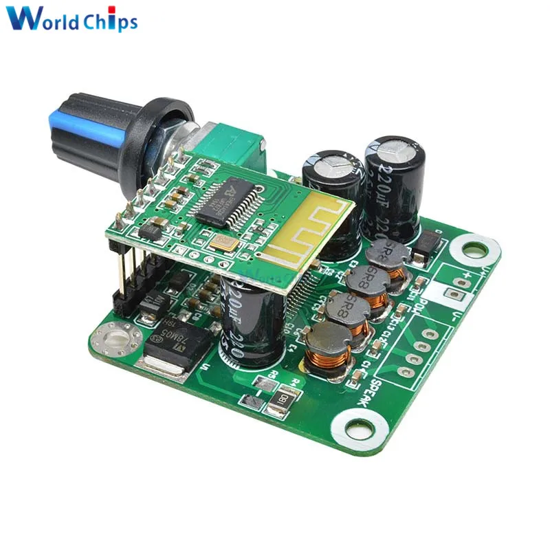 Bluetooth 4 2 TPA3110 15 Вт + Цифровой стерео аудио Мощность модуль усилителя 12V-24V
