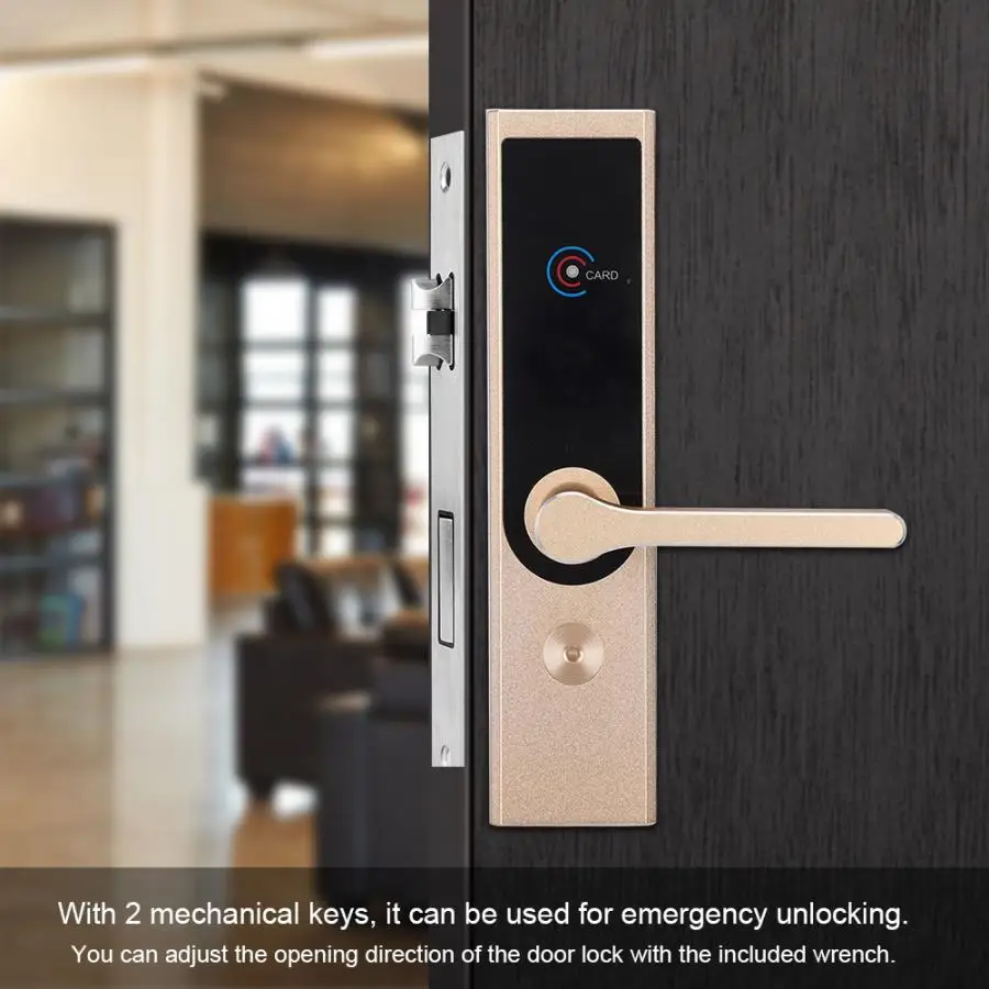 Умный Индукционный электронный дверной замок RFID алюминиевый сплав космического