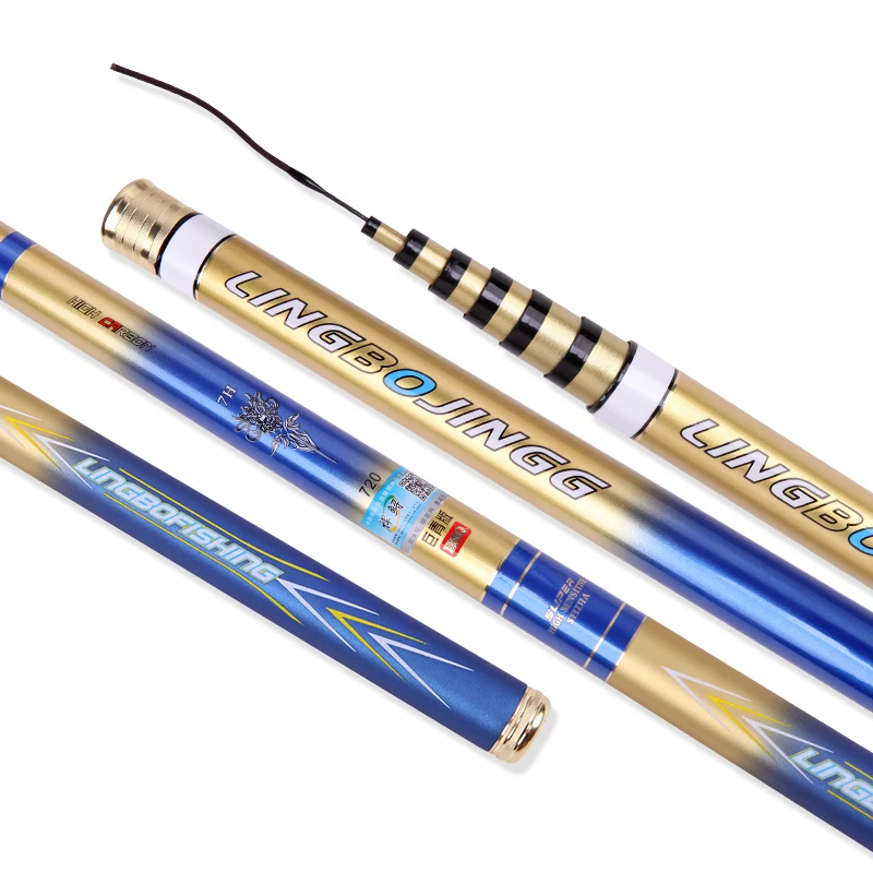 

Extra Long Taiwan Fishing Pesca Carbon 5.4m-8.5m Power Hand Pole Fishing Olta 7H Hard Super Telescopic Canne Stick Spare Tip