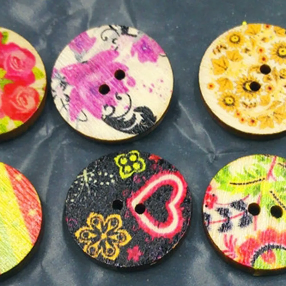 Ретро серии деревянные пуговицы для ручной работы Альбом вышивки изготовление