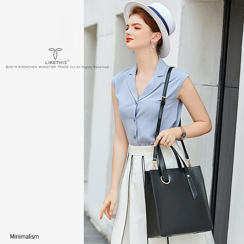 

LIKETHIS 2019 New Women Handbags Trend Woman Messenger Shoulder Bag Female Luxury Designer Travel Ladies Portable Office Totes