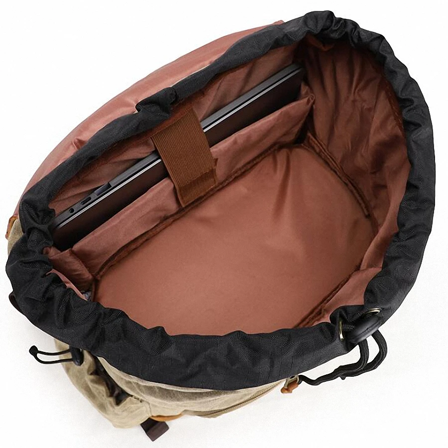 

Photo Shoulders Backpack Waterproof Canvas Case Fit 15.4" Laptop Bag for Canon Nikon Sony DSLR Photography Lens Tripod LI-2595