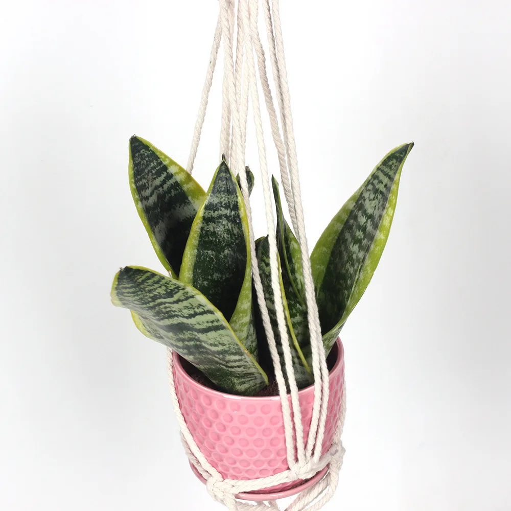 Подвесные корзины Подвеска для растений из макраме держатель цветочного горшка