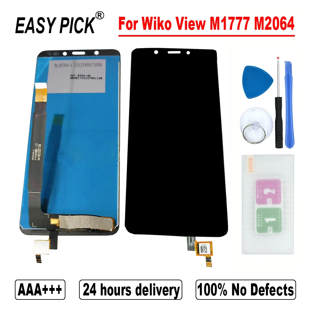ЖК дисплей для Wiko View M1777 M2064 M1825 кодирующий преобразователь сенсорного экрана в