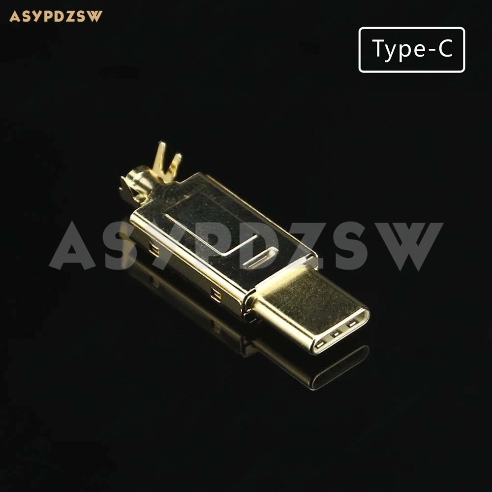 

HIFI DIY gold-plated 3U Male Type-C USB plug Data/charging cable plug