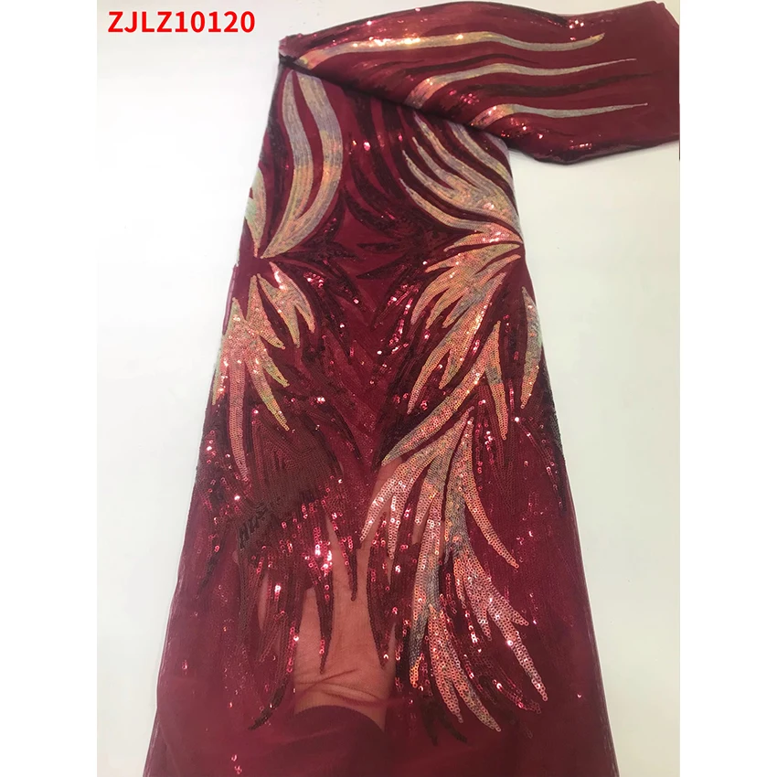 

Colorful Ankara Coil rope embroidery Lace Fabrics Beautiful ​African Jacquard ​Tulle Cloth woman Party Dress ZDPZ10120