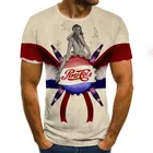 Футболка для мужчин и женщин, популярная рубашка с 3D-принтом мотоциклиста, черепа, короткий рукав, круглый вырез, уличная одежда, Топы И Футболки с клоуном, на лето