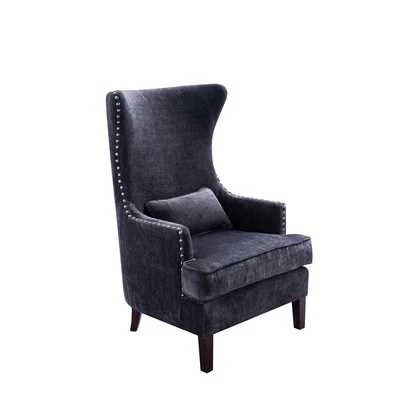 Деревянный бархатный диван в европейском стиле для отдыха стул с подголовником