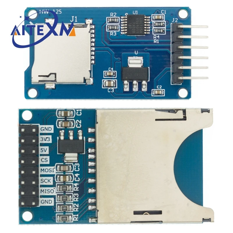 Карта Micro SD плата расширения памяти TF карты защитный модуль SPI для Arduino