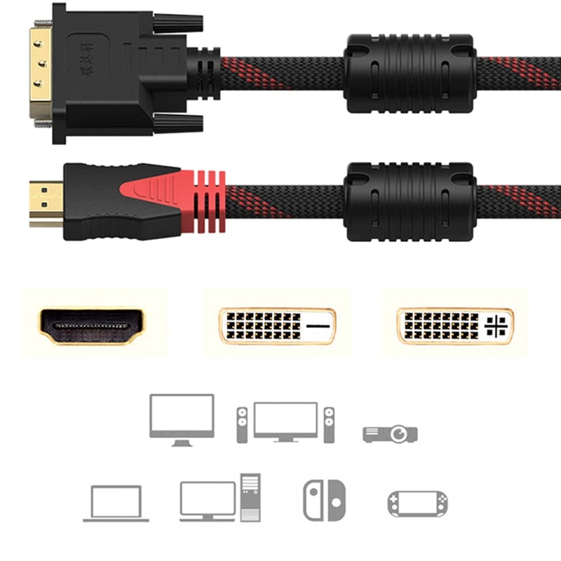1 м 5 2 3 10 HDMI/DVI DVI D кабель 24 + pin адаптер Кабели 1080p для ЖК дисплей DVD HDTV XBOX PS3