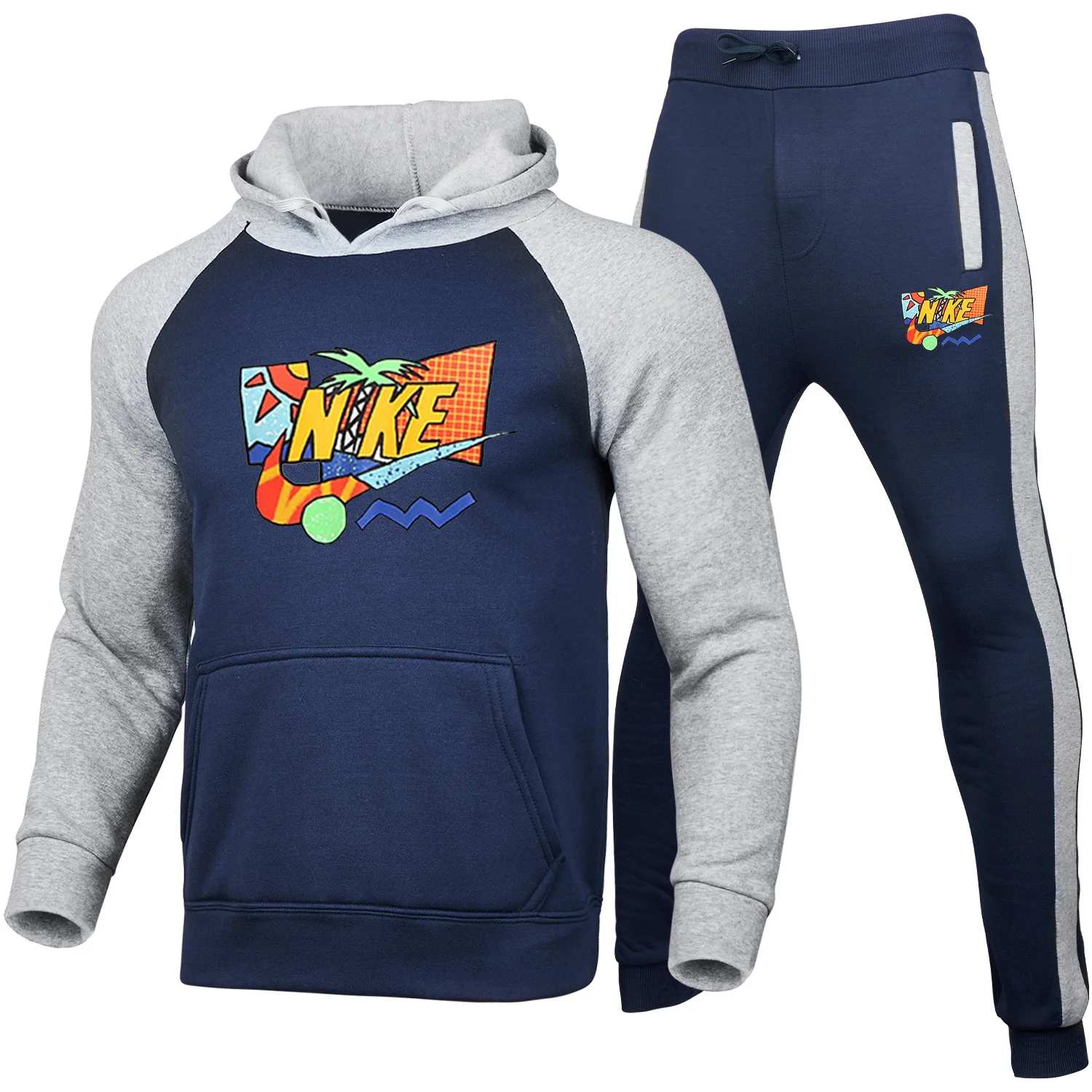 

Track Suit Men's Suit Spring Hoodie Pants 2-Piece Set 2021 Running Hoodie Men's Brand Sweat Shirt Sports Jogger Sweatpants Men's