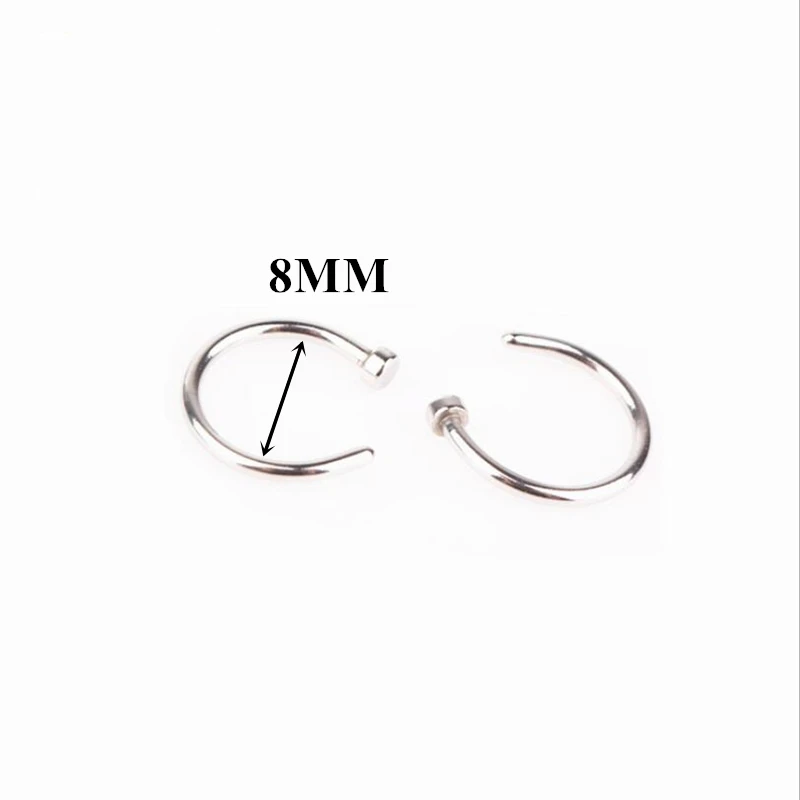 

2pcs Horseshoe Open Fake Nose Ring Hoop Septum C Clip Stainless Steel Nose Piercing Nariz Oreja Nose Pircing Body Jewelry