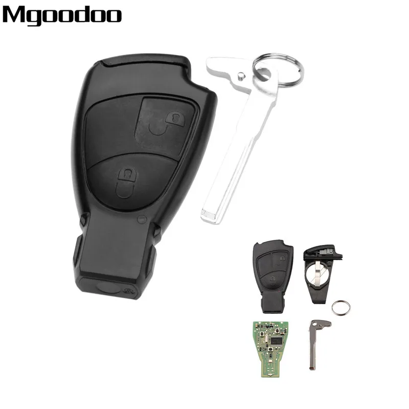 Mgoodoo 2 кнопки 433 9 МГц полный пульт дистанционного управления ключ 7941 чип для Mercedes