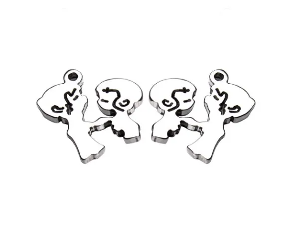 

30 шт./лот, подвеска из металлического сплава с соединителем для девочек и мальчиков, 11 мм, для изготовления браслетов своими руками, украшений dfg3s