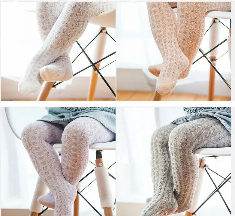 Хлопковые однотонные балетные колготки для маленьких девочек чулки зимние