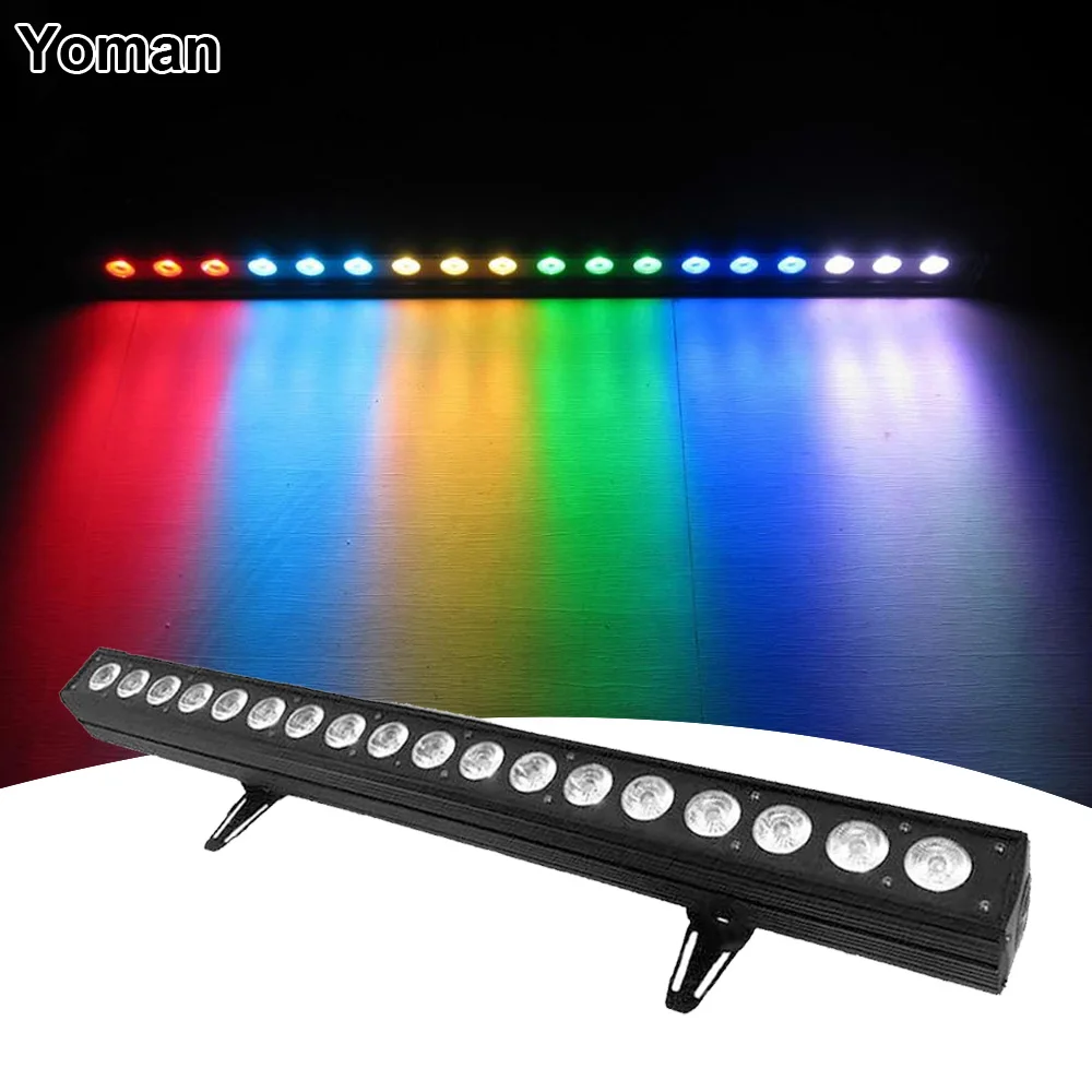 

18X10W RGBW 4in1 LED Pixel Bar Stage Lighting Effect Dj Disco Party DMX512 Beam Light Music Control Matrix Lamp Wall Wash Light
