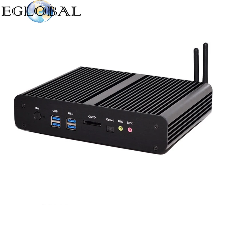 Мини компьютер Eglobal Intel Core i7 4650U без вентилятора прочный корпус 4K двойная Lan HDMI SD