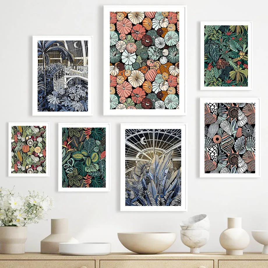 

Pumpkin Shell Vegetable Garden Plant Palm Wall Art Canvas Painting Nordic Posters And Prints Wall Pictures For Living Room Decor