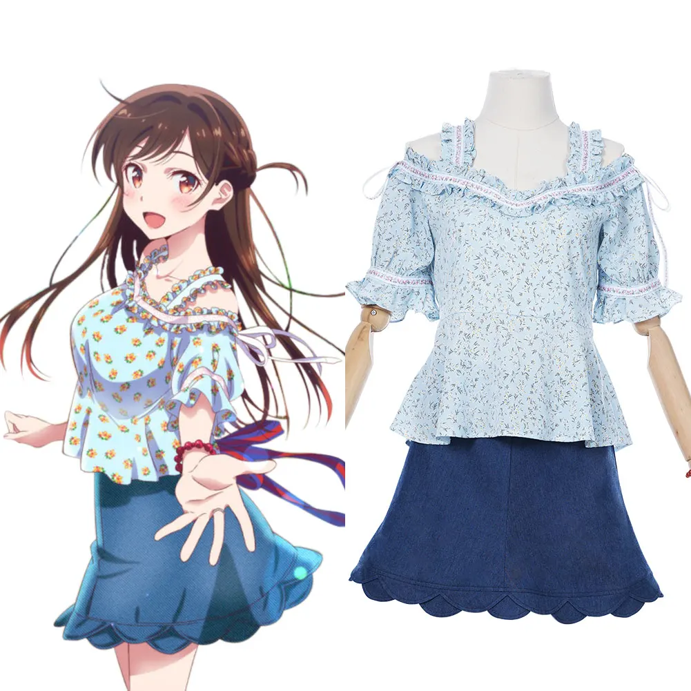 

Rent A Girlfriend Ichinose Chizuru/Mizuhara Chizuru Cosplay Costume Women Summer Suit Uniform Halloween Carnival Outfit