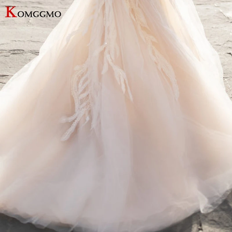 

2021 Hot Sale Chapel Train Embroidery Appliques Tulle Mermaid Wedding Dress Elegant Sleeveless Illusion Back O-Neck Bridal Gown