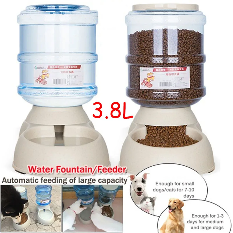 

3.8L pet supplies for dogs drinking water, feeding container, food bowl, moisture-proof