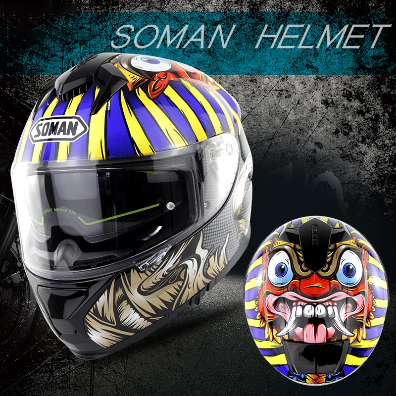 

Шлем мотоциклетный мужской, шлем на все лицо, из АБС-пластика, для езды на мотоцикле