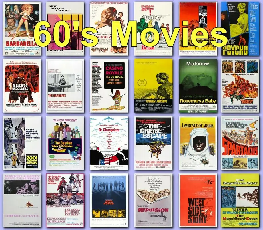 

29Style Choose Classic Movie 1960s 60s Art Silk Print Poster Wall Decor Room Painting