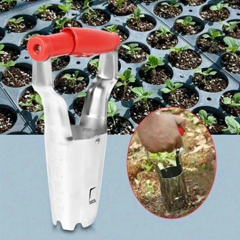 

Iron Garden Plants Sowing Machine Seedling Transplant Tools Handheld Transplanter Seedlings Gardening Tool Garden Tools Flower