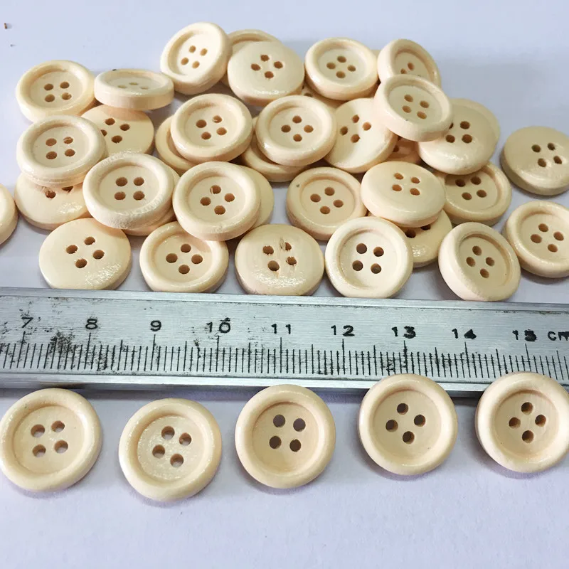 Горячие 10 шт./компл. разнообразные деревянные пуговицы натурального цвета
