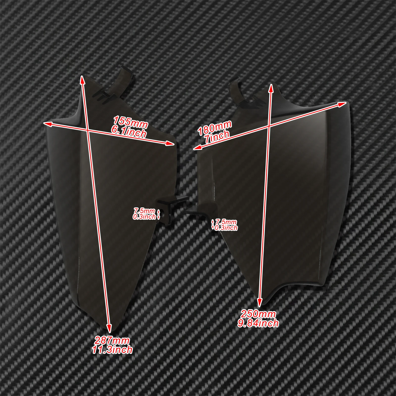 

Motorcycle Reflective Saddle Shields Mid-Frame Air Heat Deflector Smoke For Yamaha XVS 950 SPEC BOLT950 2014-2017 2018 2019