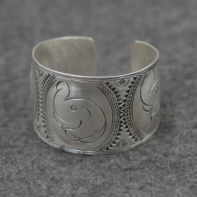 Чиангмай серебряное кольцо ручной работы широкое издание прекрасный слон