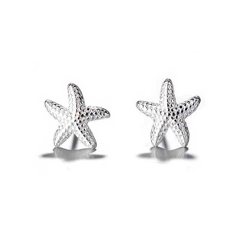 

925 Sterling Silver starfish Stud Earrings For Women Party Jewelry Female pendientes mujer moda eh943