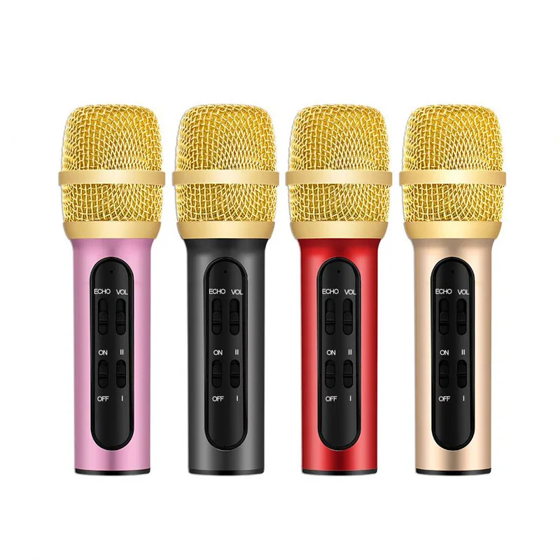 

Portable Professional Karaoke Condenser Microphone Sing Recording Live Microfone For Mobile Phone Computer With ECHO Sound Card
